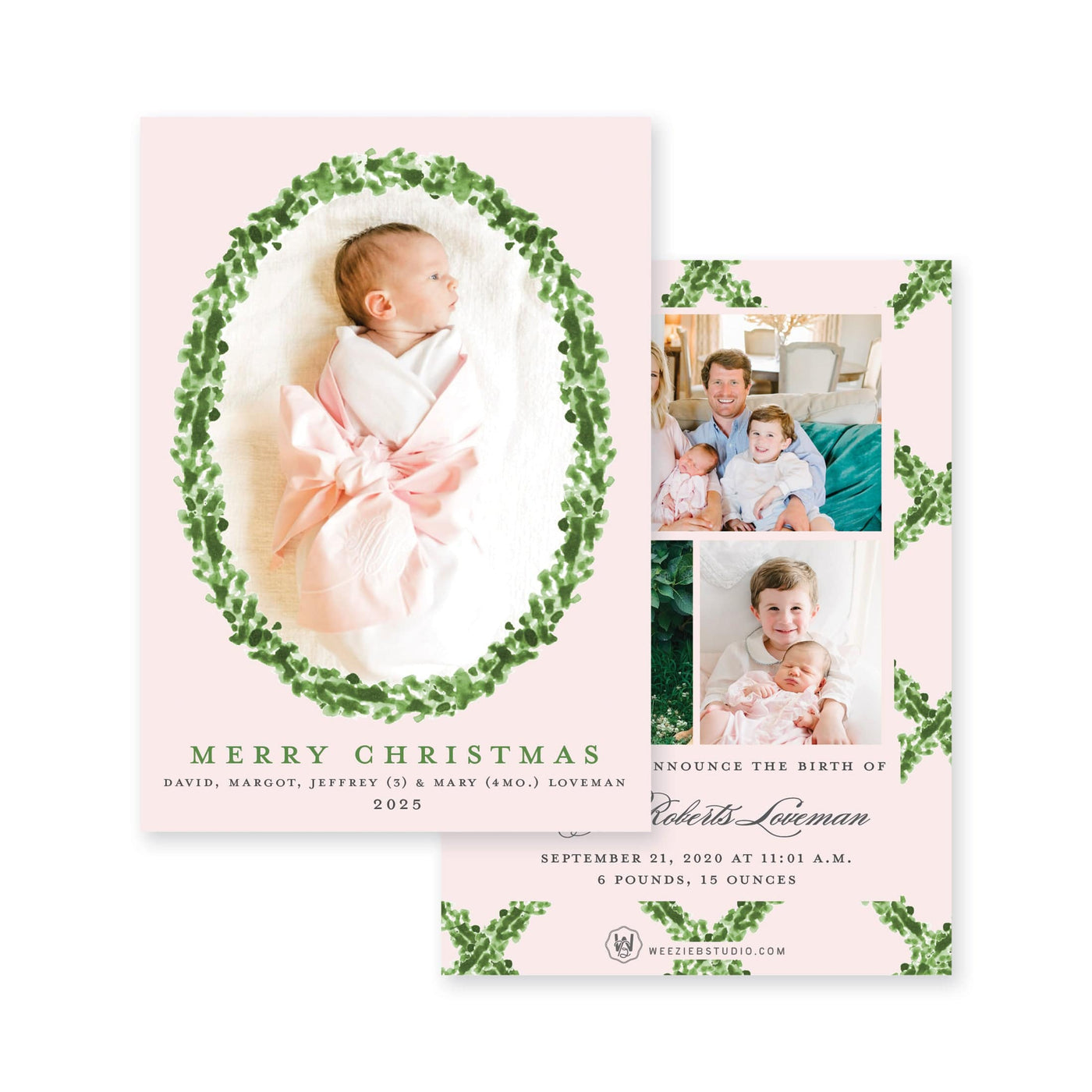 Timeless Announcement Christmas Card