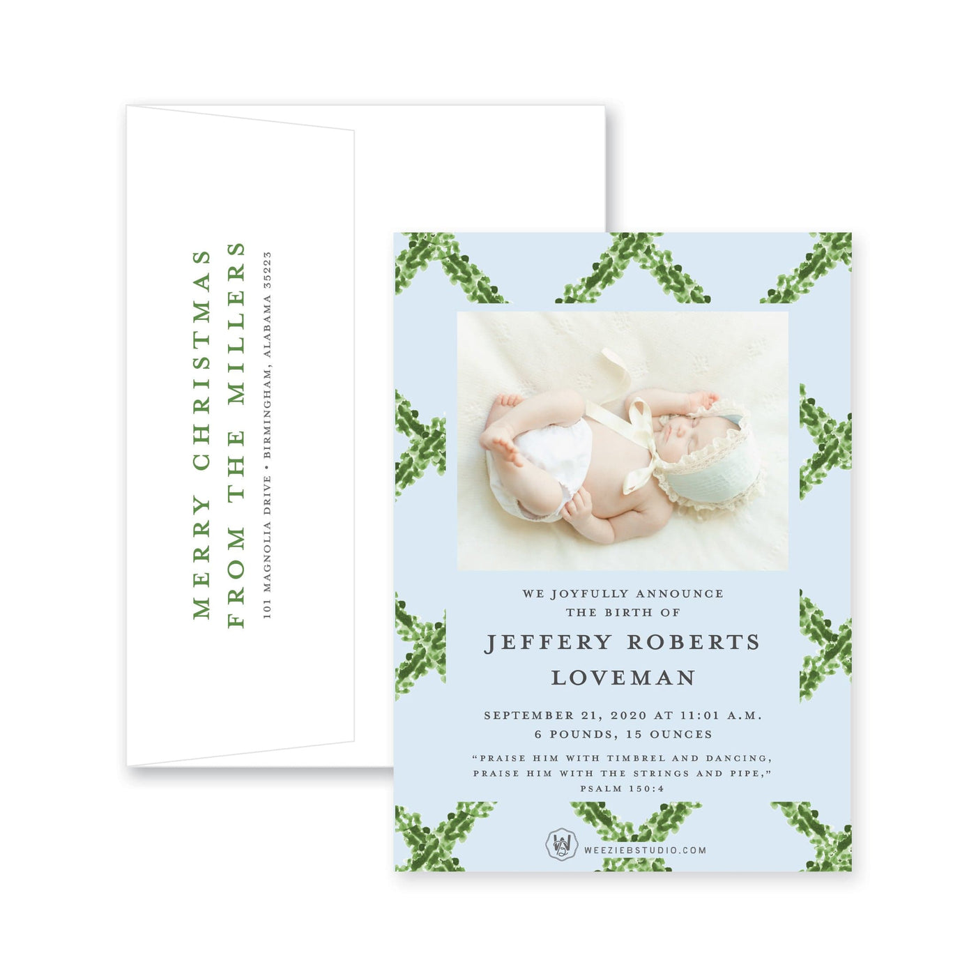 Timeless Announcement Christmas Card