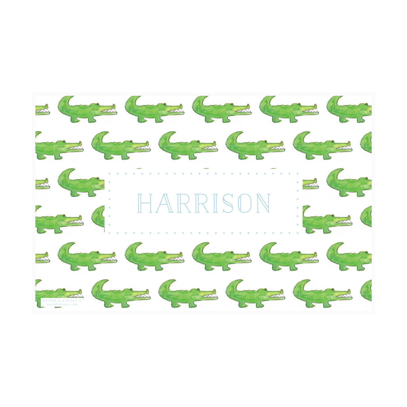 Alligator Watercolor Placemat