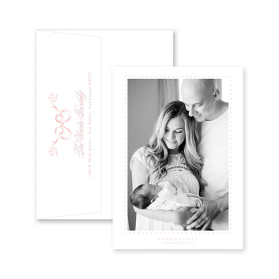 Menagerie Floral Frame Birth Announcement