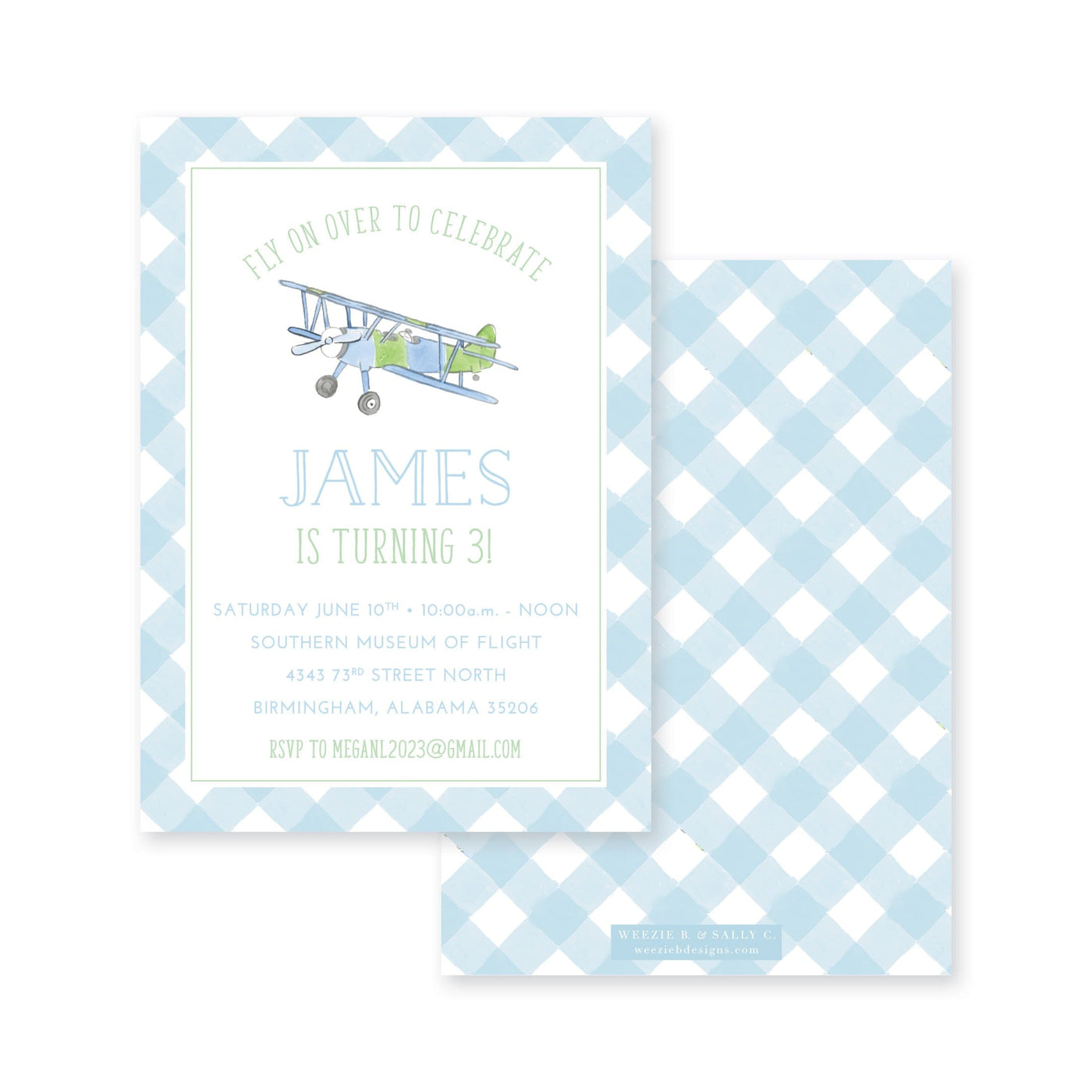 Biplane Airplane Birthday