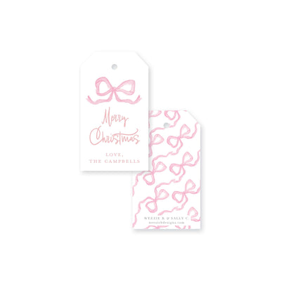 Bouncing Bows Christmas Gift Tag