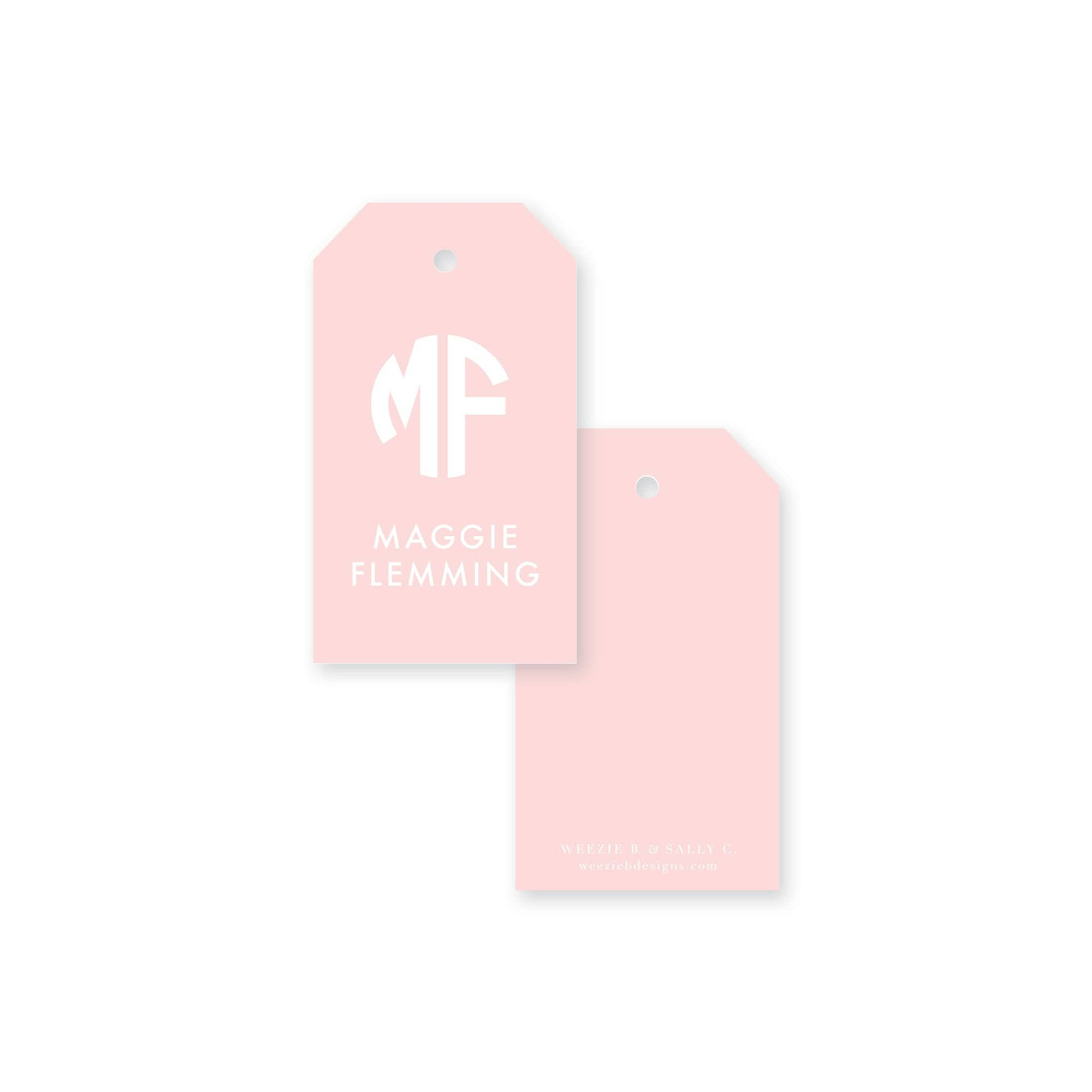Solid Circle Monogram Gift Tag