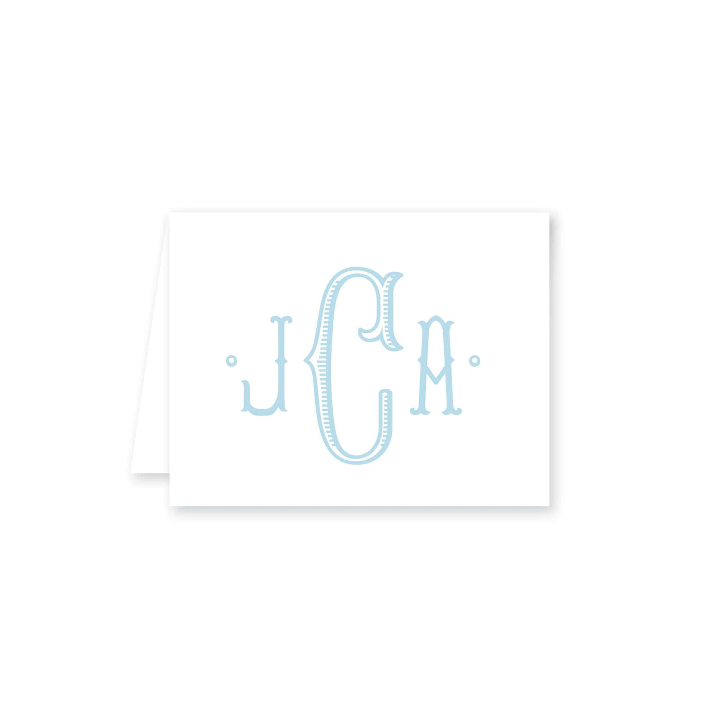 Classic Monogram Folded Note Card