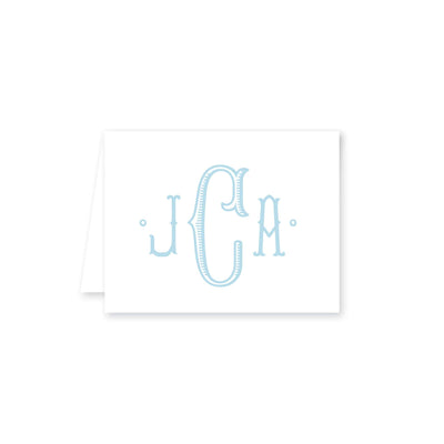 Classic Monogram Folded Note Card