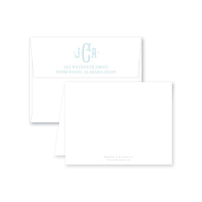 Classic Monogram Folded Note Card