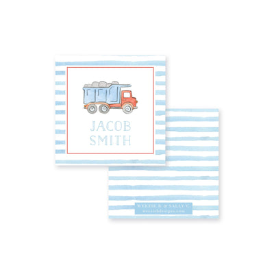Construction Truck Watercolor Calling Card