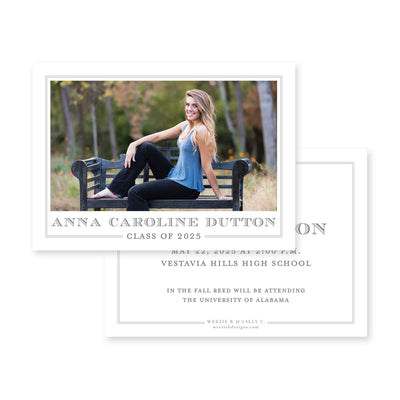 Double Border Horizontal Graduation Announcement