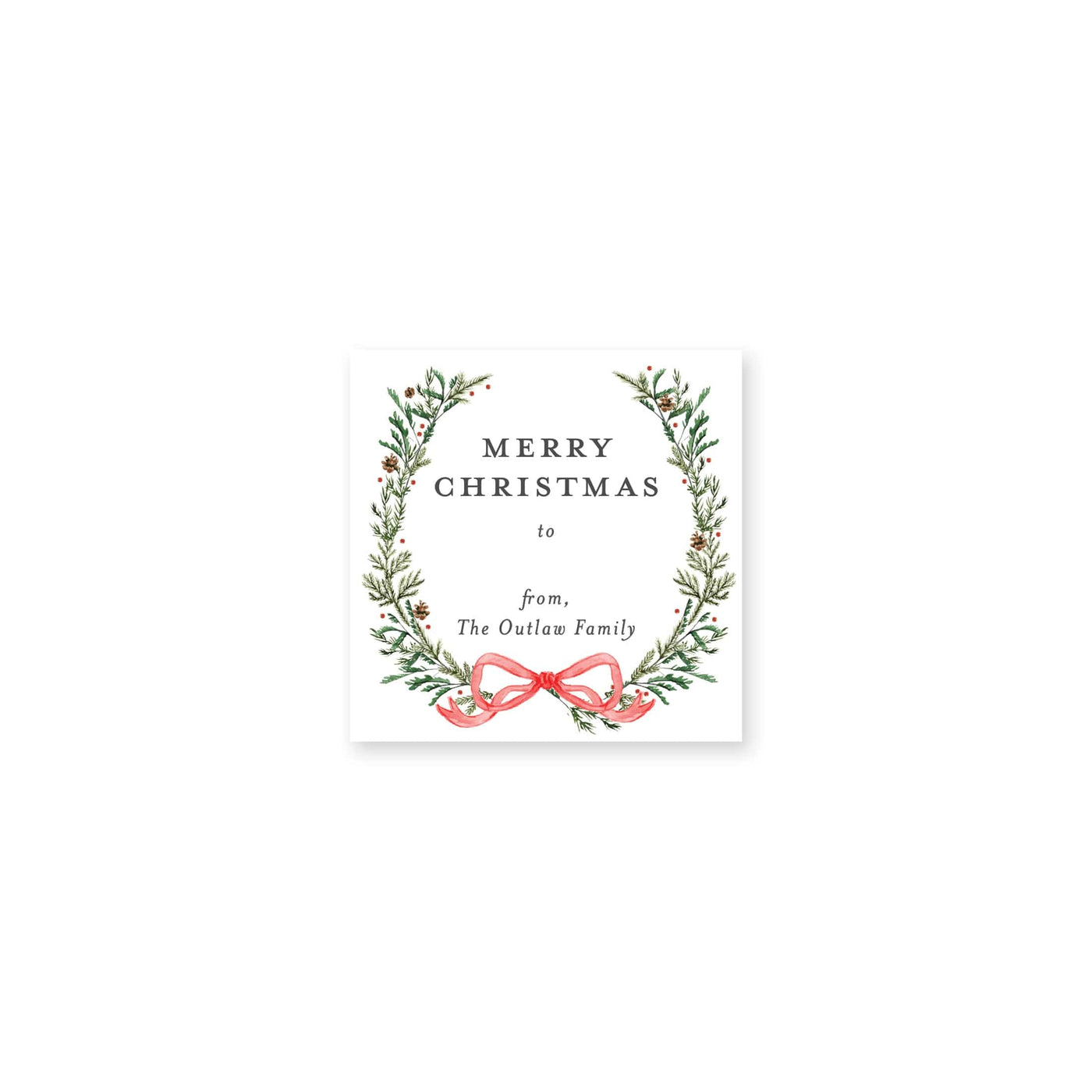 Elegant Evergreen Christmas Stickers