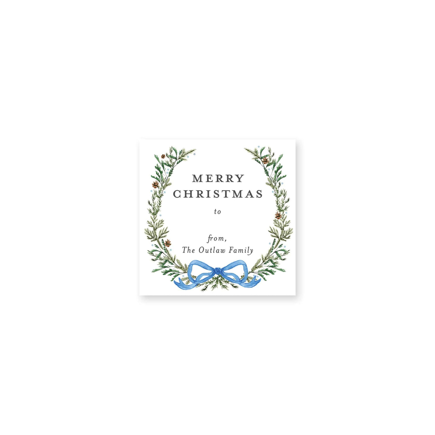 Elegant Evergreen Christmas Stickers