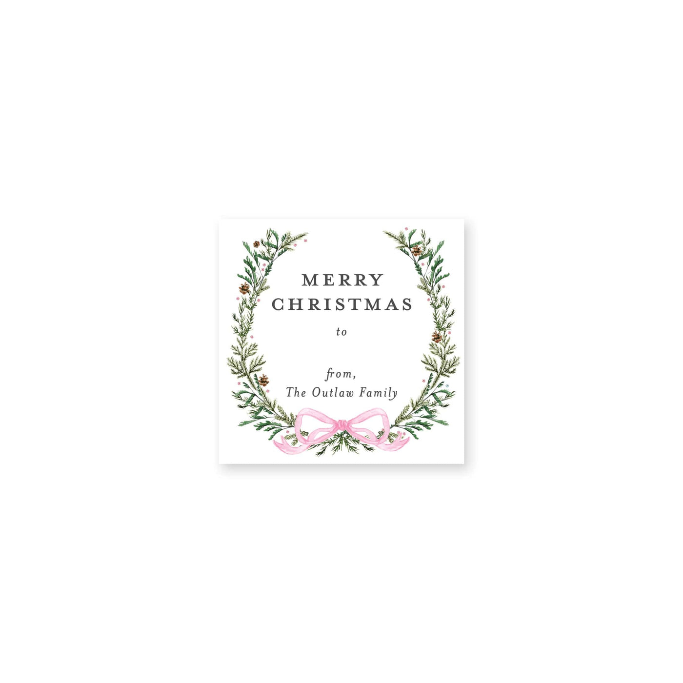 Elegant Evergreen Christmas Stickers