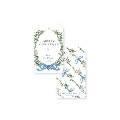 Elegant Evergreen Christmas Gift Tag