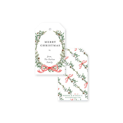 Elegant Evergreen Christmas Gift Tag