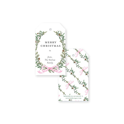 Elegant Evergreen Christmas Gift Tag