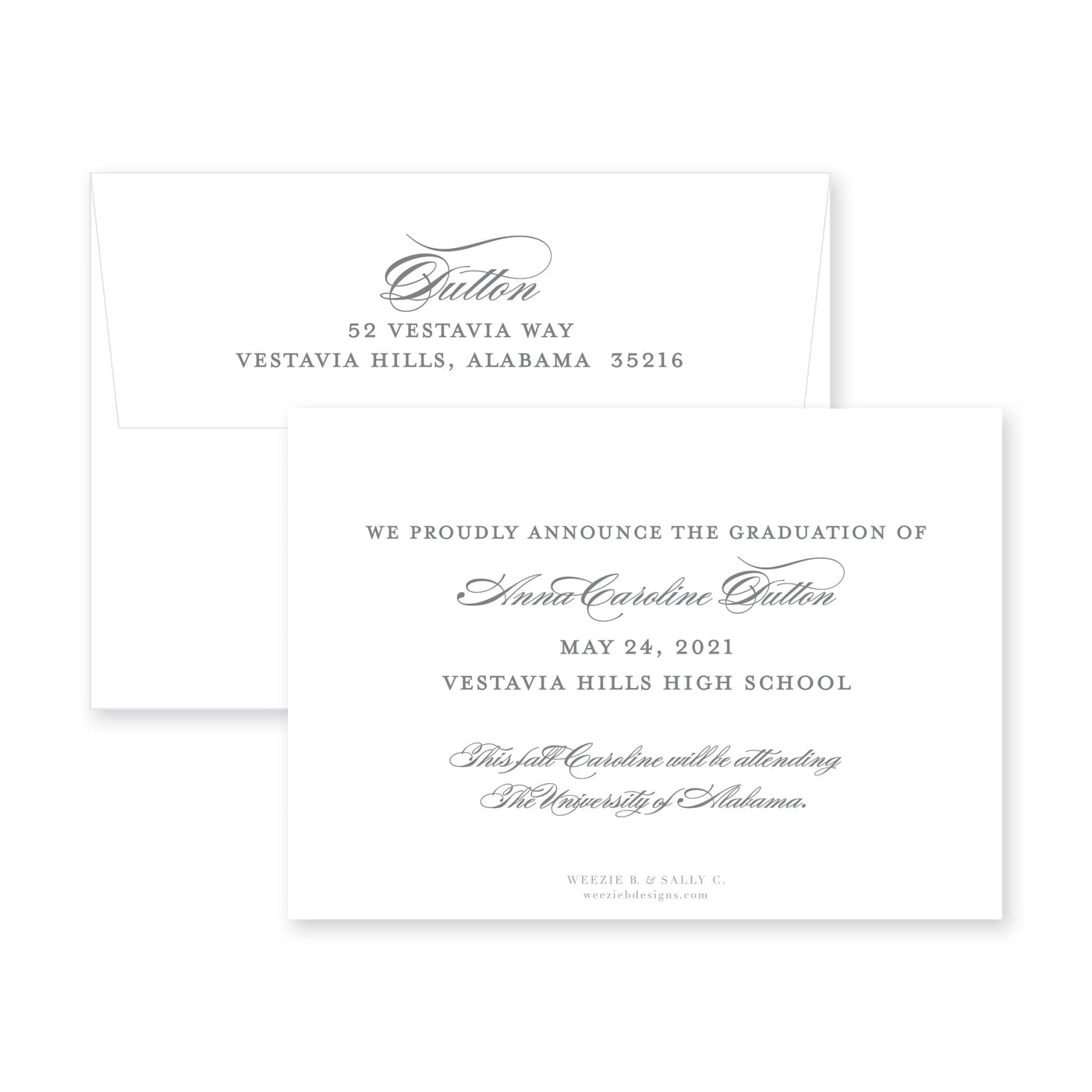 Formal Border Horizontal Graduation Announcement