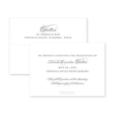 Formal Border Horizontal Graduation Announcement