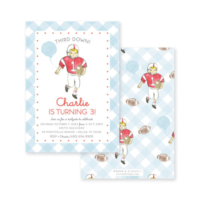 First Down Football Birthday