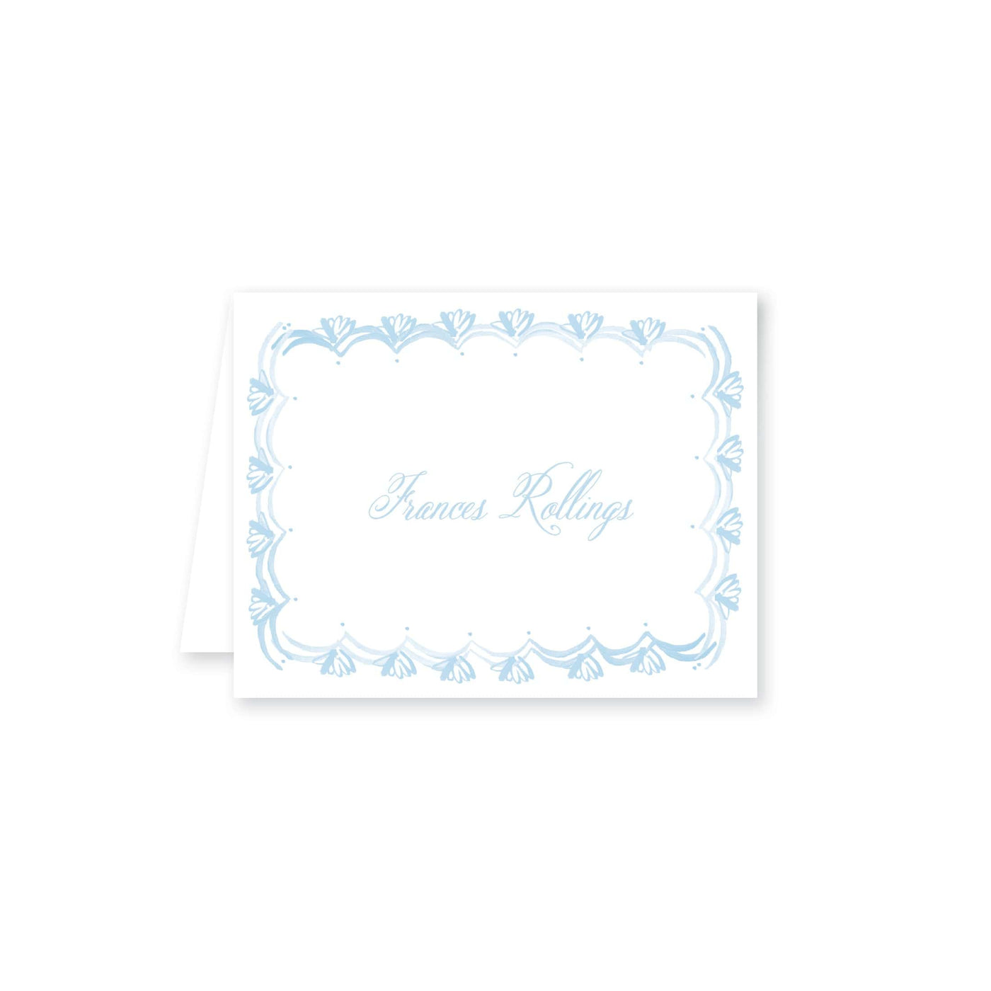 French Border Folded Note Card