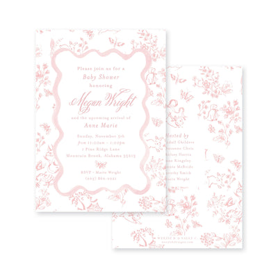 French Baby Toile Baby Shower