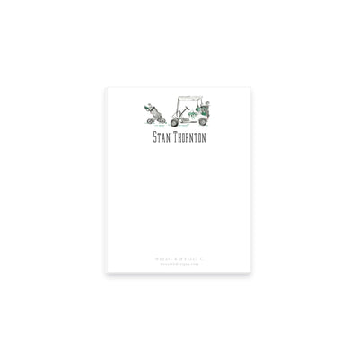 Golf Cart Watercolor Notepad