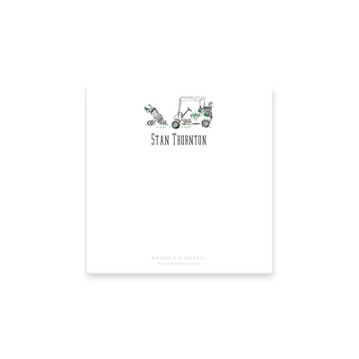 Golf Cart Watercolor Notepad