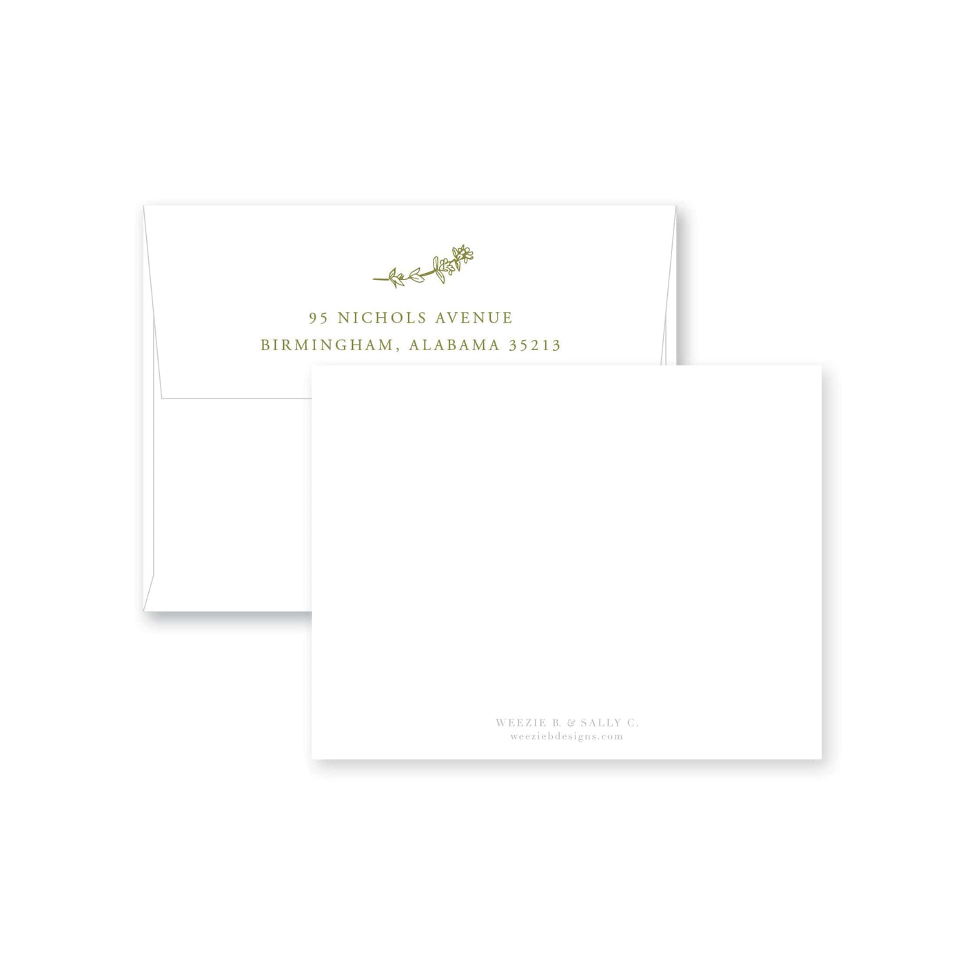 Herb Soirée Flat Note Card