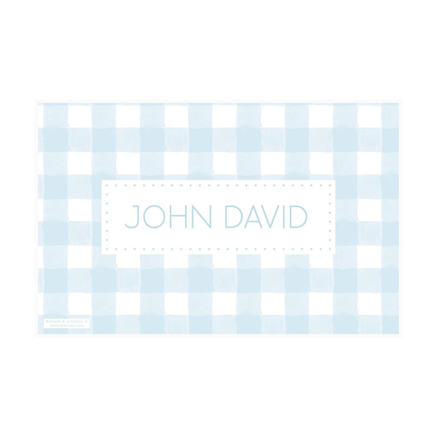 Gingham Party Hats Placemat