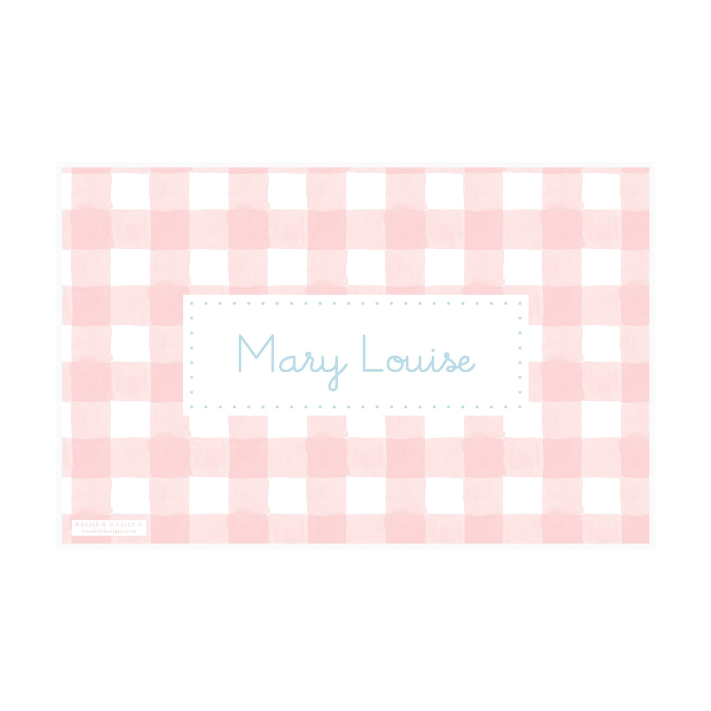 Gingham Party Hats Placemat