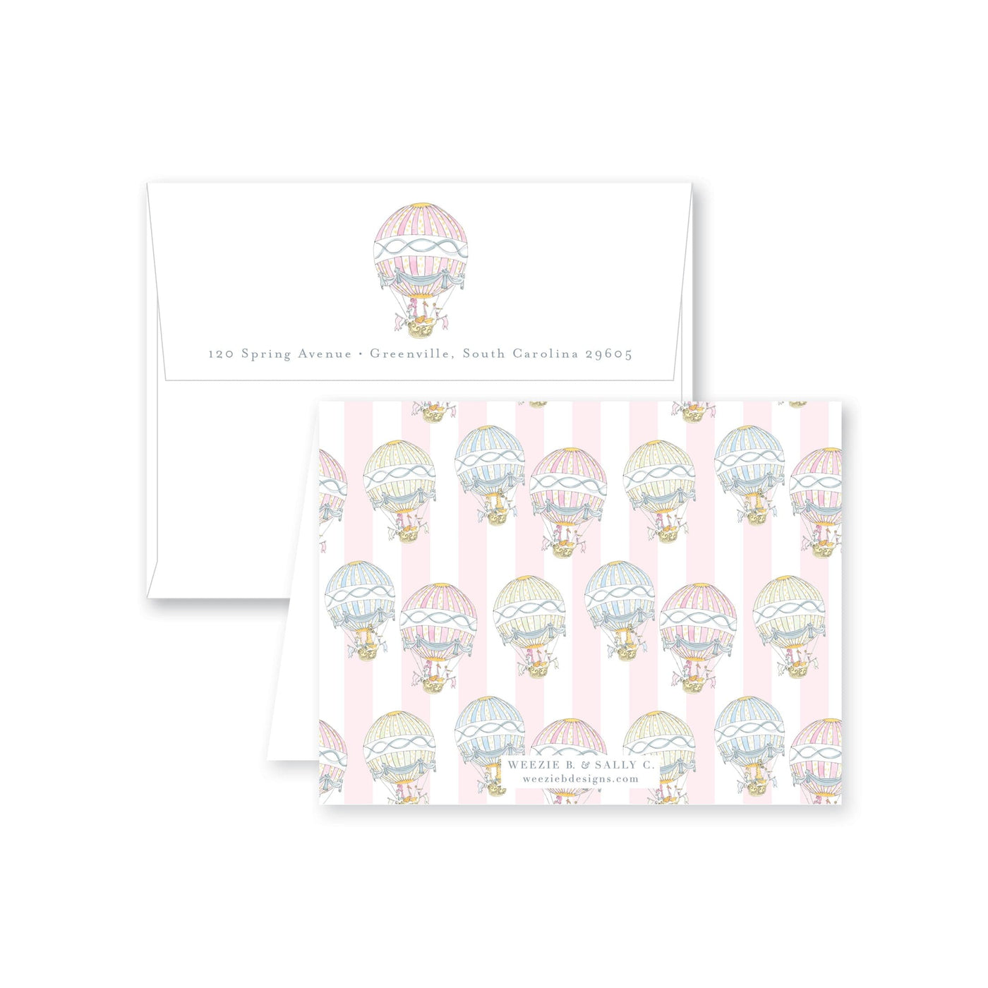 Hot Air Folded Note Card