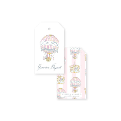 Carousel Fête Hot Air Balloon Gift Tag