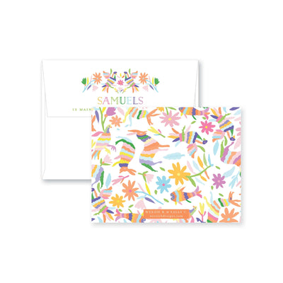 Fiesta Otomi Lights Flat Note Card