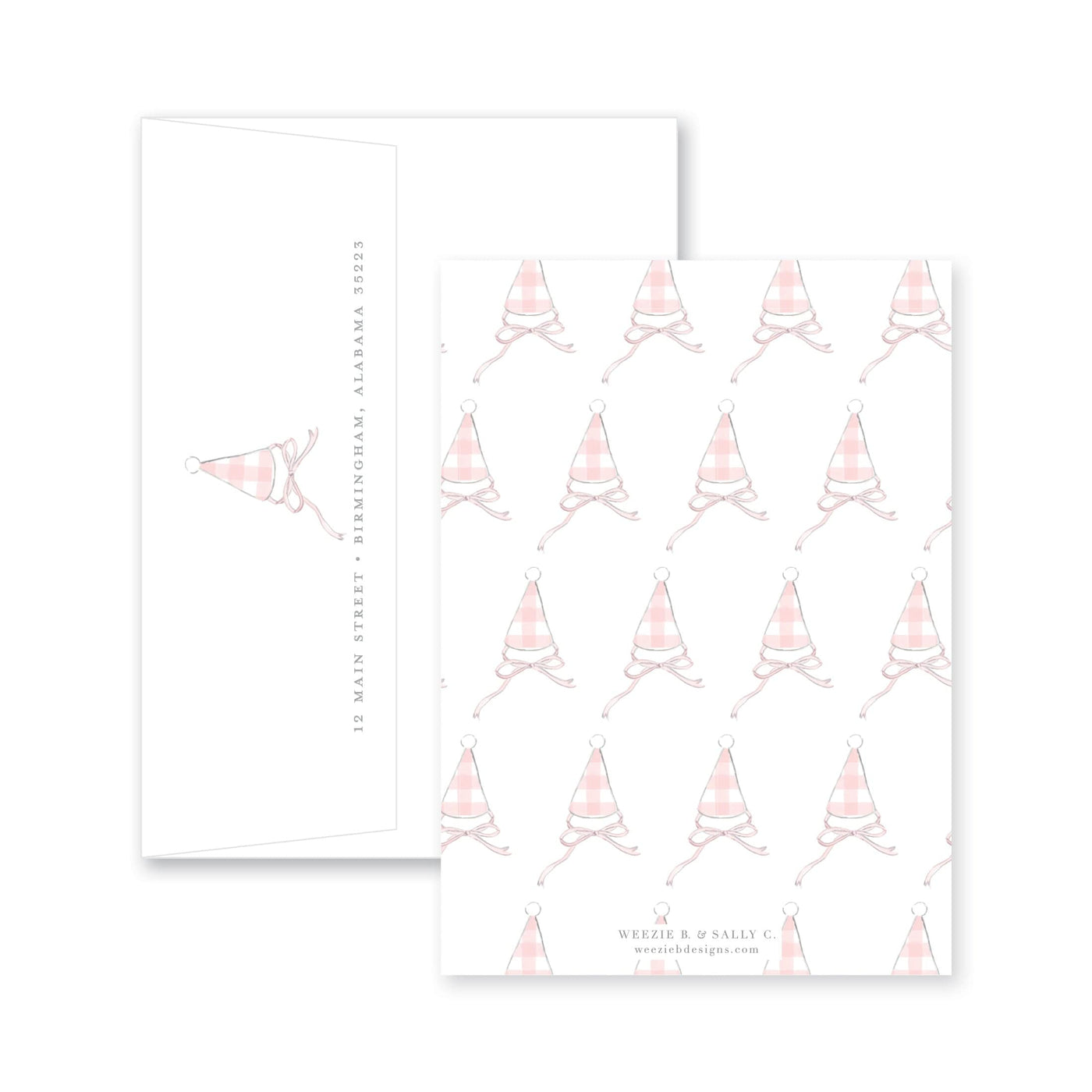 Party Hats Gingham Birthday