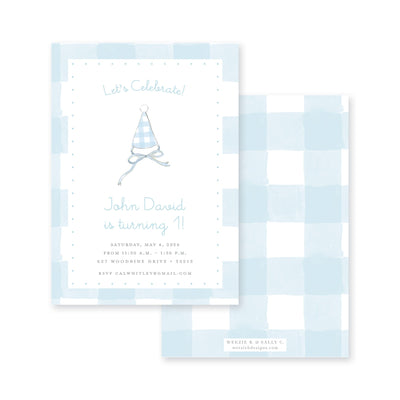 Party Hats Gingham Birthday