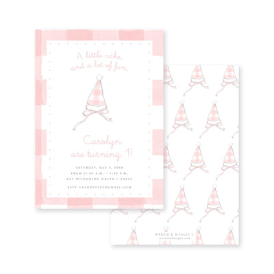 Party Hats Gingham Birthday