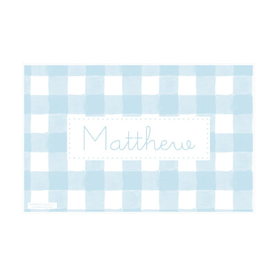 Letter Tracing Gingham Placemat