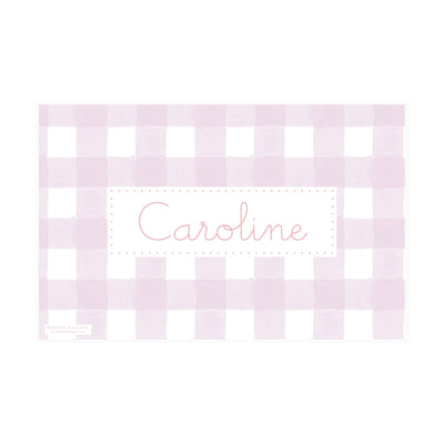 Letter Tracing Gingham Placemat
