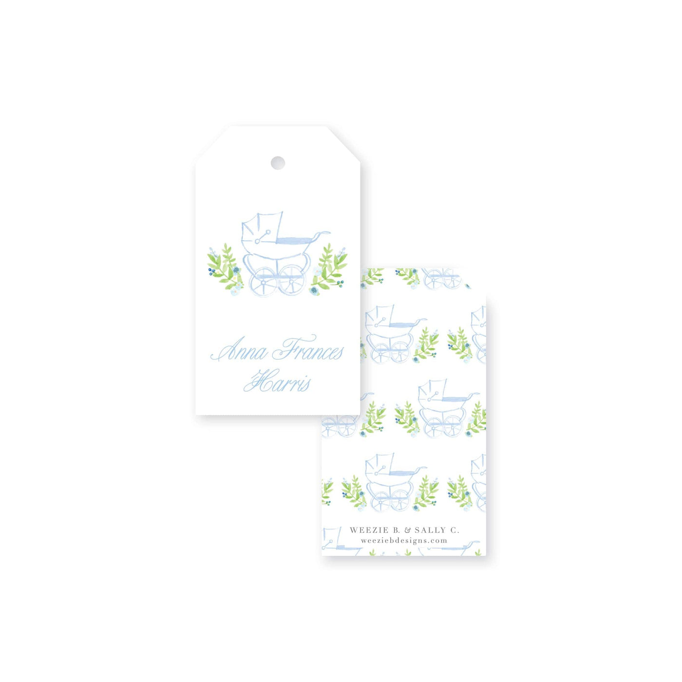 Prim Pram Gift Tag