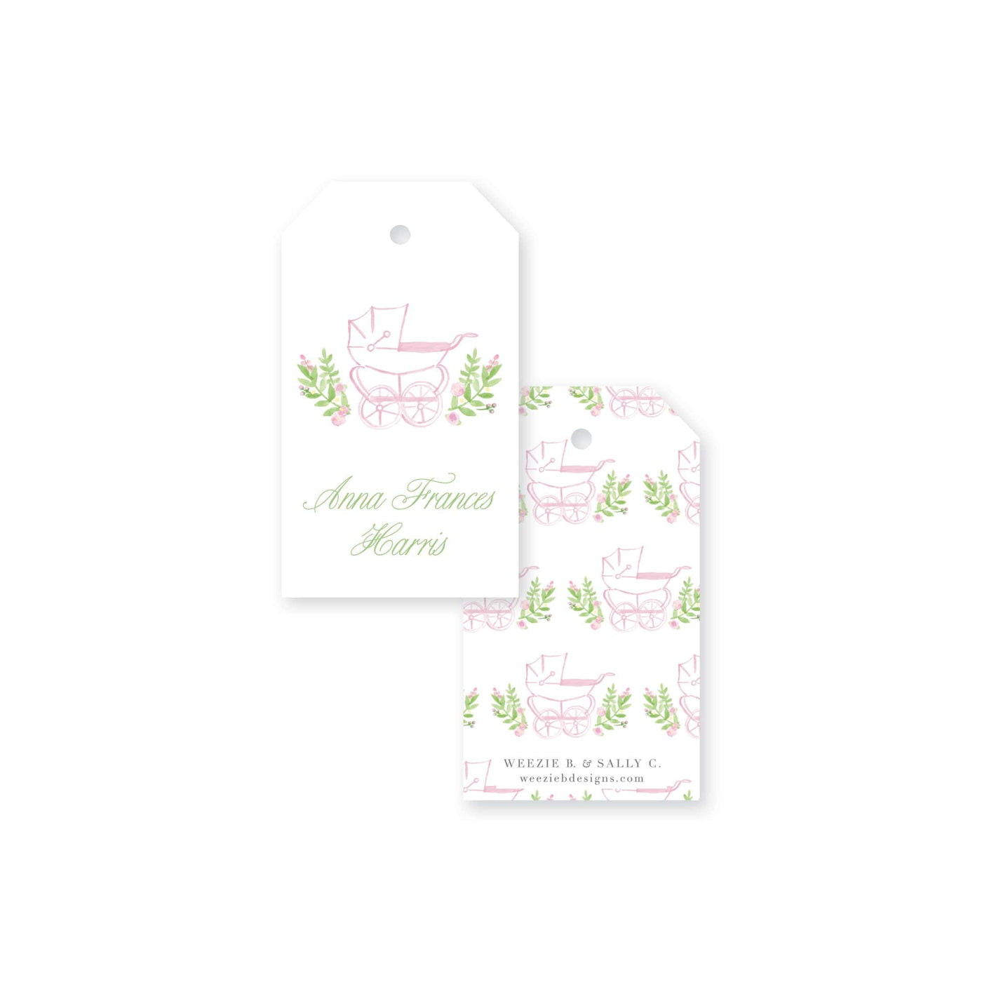 Prim Pram Gift Tag