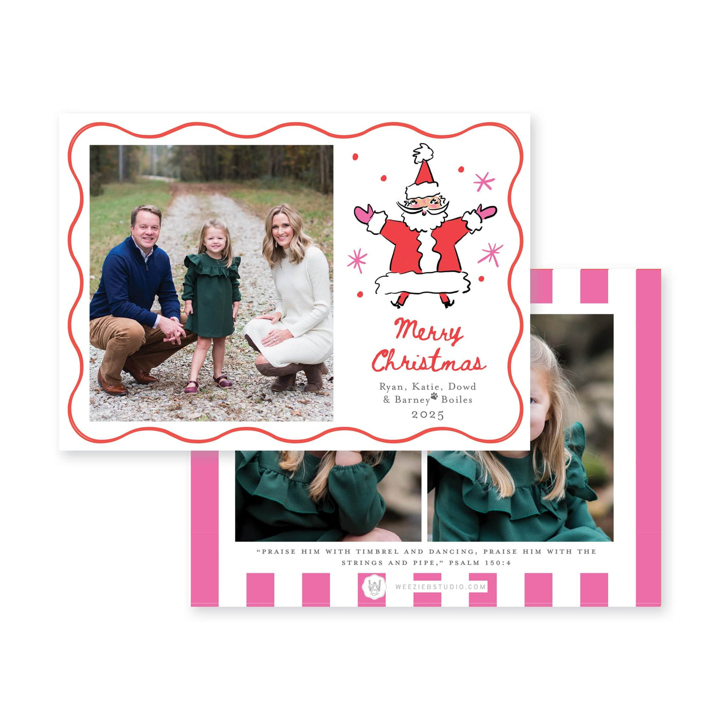 Jolly Santa Horizontal Christmas Card