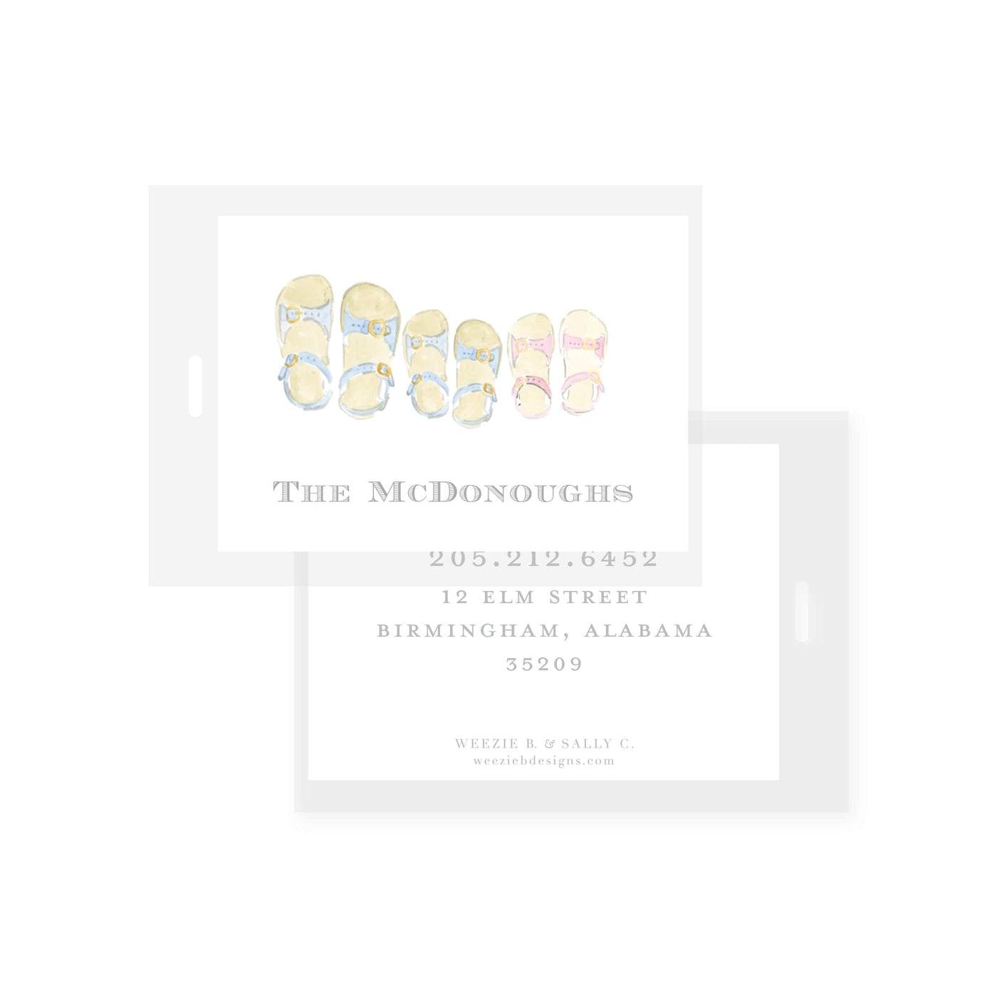 Summer Sandals Siblings Bag Tag (2 min)