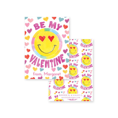 Smiley Face Rainbow Valentine