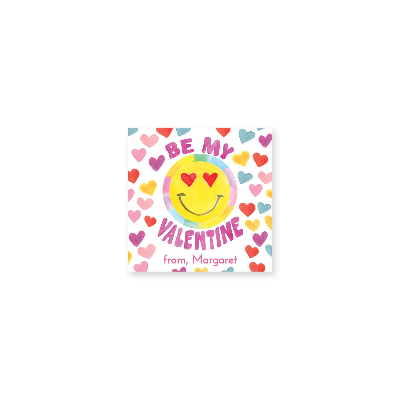Smiley Face Rainbow Valentine