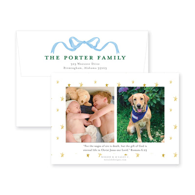 Sprightly Christmas Tree Horizontal Christmas Card