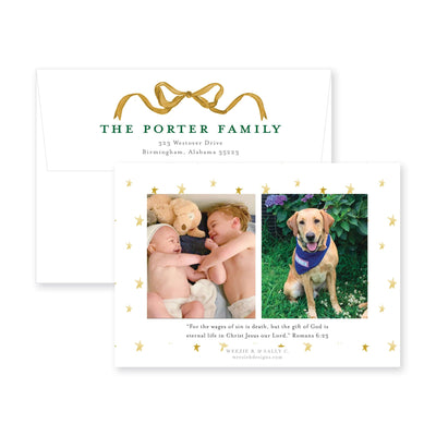 Sprightly Christmas Tree Horizontal Christmas Card