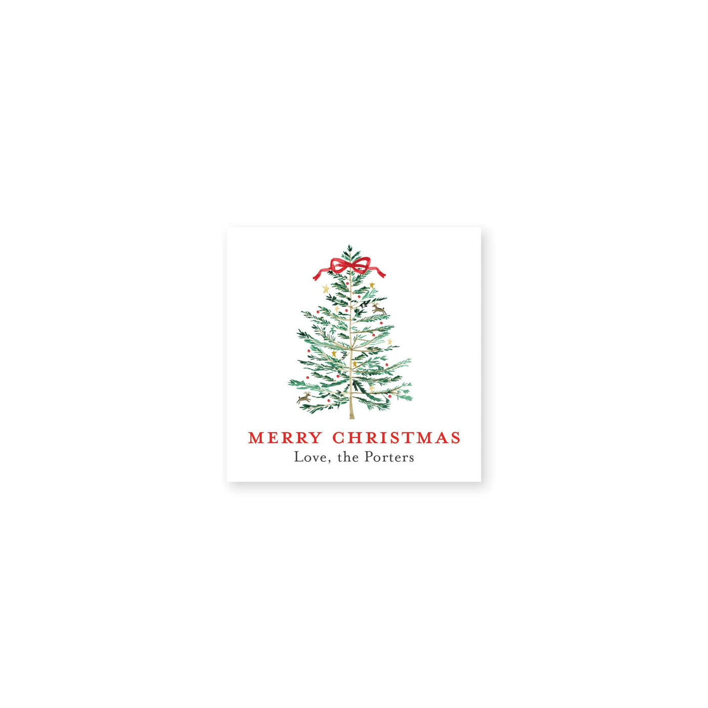 Sprightly Christmas Tree Christmas Gift Stickers