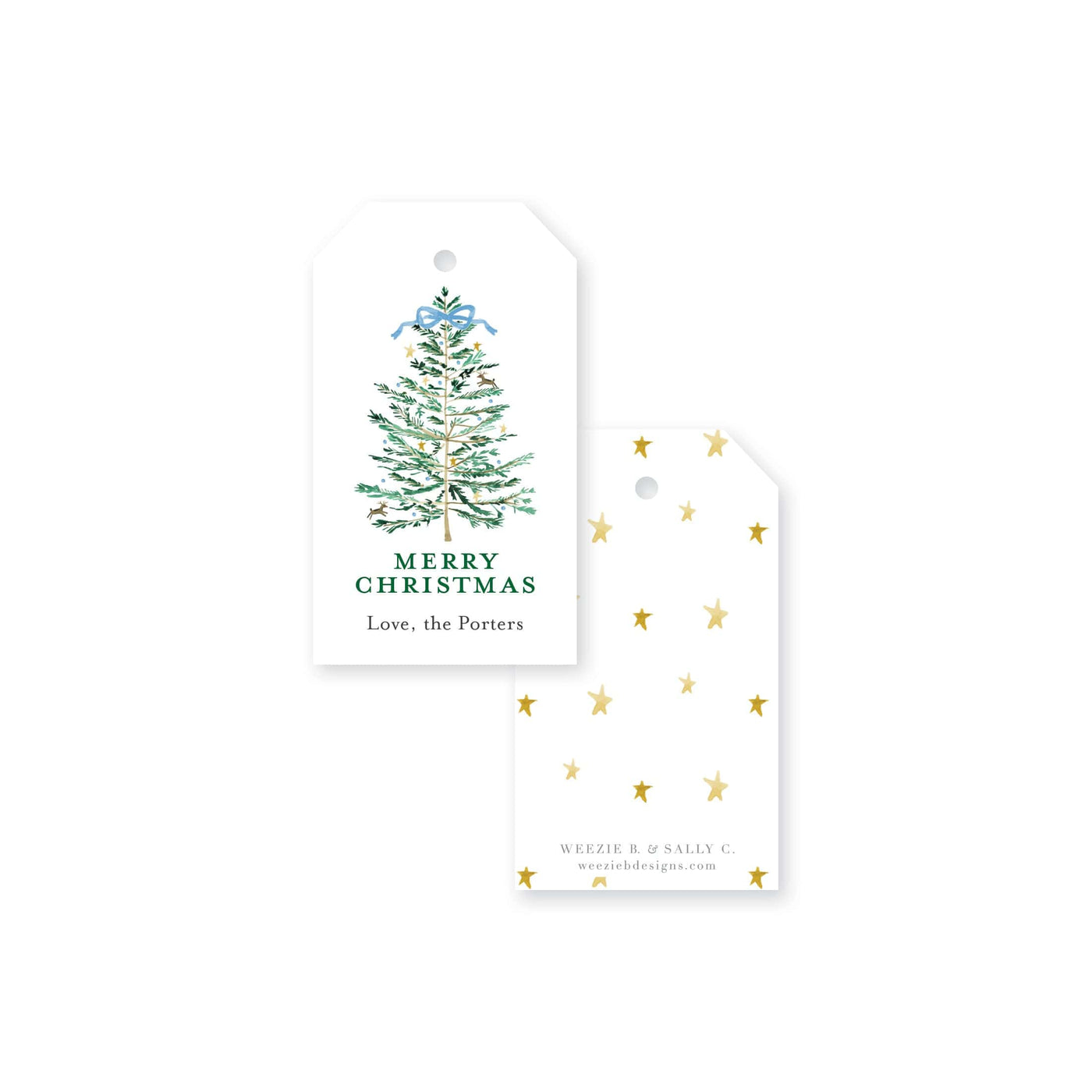 Sprightly Christmas Tree Christmas Gift Tag