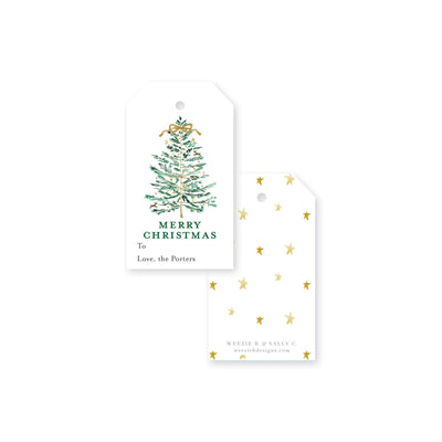 Sprightly Christmas Tree Christmas Gift Tag