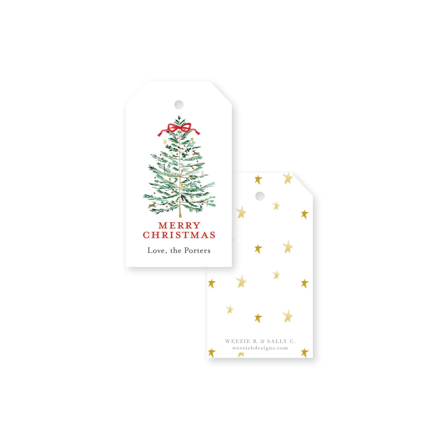 Sprightly Christmas Tree Christmas Gift Tag