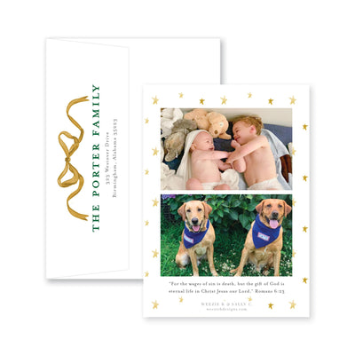 Sprightly Christmas Tree Vertical Christmas Card