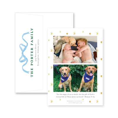 Sprightly Christmas Tree Vertical Christmas Card